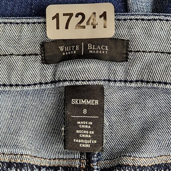 WHBM Jeans Womens 8 Blue Skimmer Stretch Mid Rise Denim Casual Ankle - Picture 9 of 11